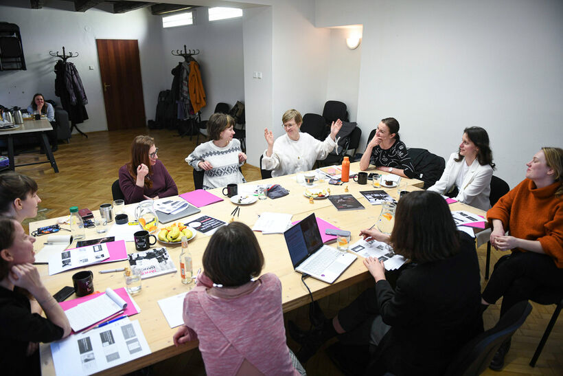 Anette Therese Pettersen during the Dance Criticism in a European Context workshop. Photo: Michal Hančovský.